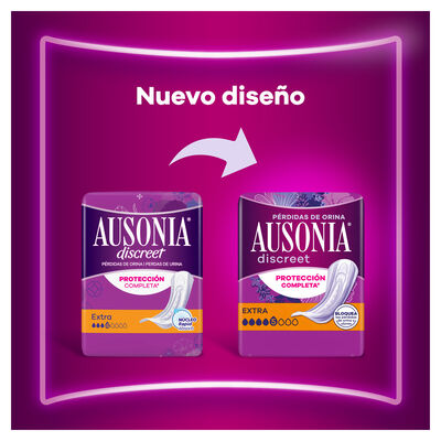 Compresa Ausonia Discreet 12 unidades Extra Protección Completa