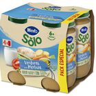 Alimentaci&oacute;n infantil Hero Solo verduras con merluza 4x235 g
