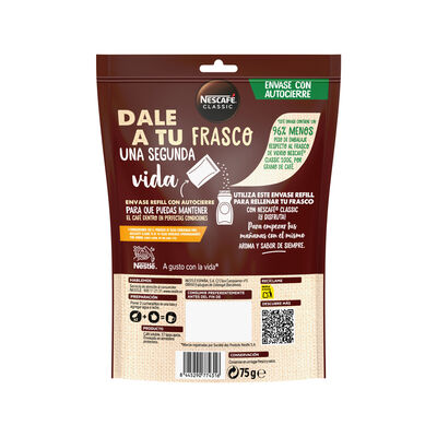 Café soluble natural Nescafé 75g