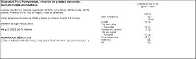 Infusi&oacute;n Pompadour 20u digestive plus