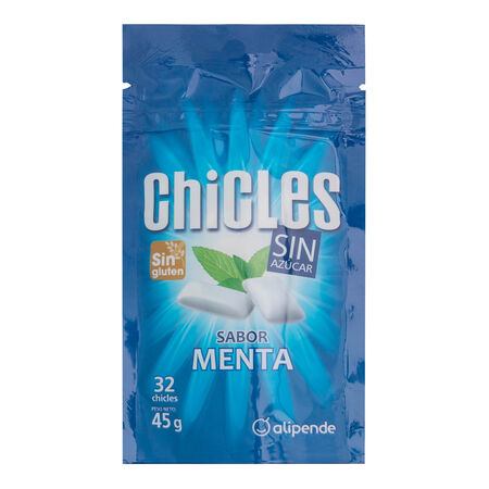 Chicles menta s/gluten s/azúcar Alipende 45g