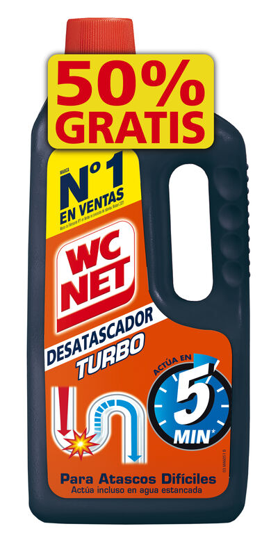 Desatascador líquido WC Net 500+500ml turbo