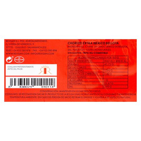 Chorizo bellota guijuelito Revisan 180g