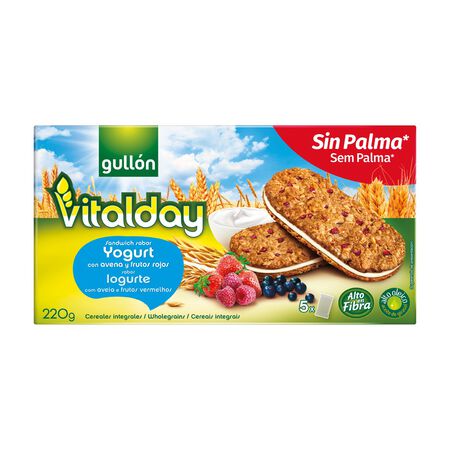 Galleta sandwich yogurt Vitalday Gullón 220g
