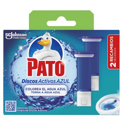 Desinfectante Discos Activos Pato Recambio 2 Unidades Azul