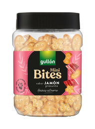 Galletas saladas mini bites con sabor a jamón Gullón 250g