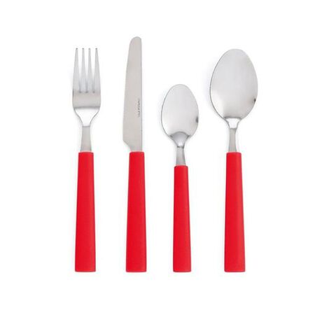 Cubiertos Quid Habitat 24 Piezas Rojo