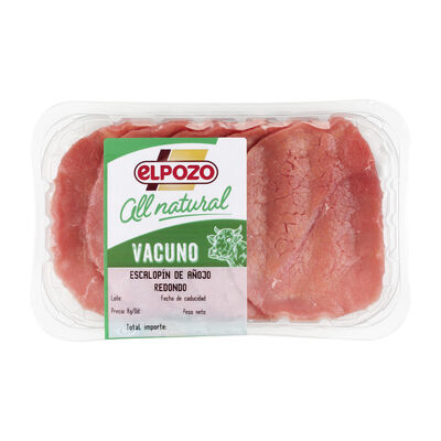 Escalopín de añojo All Natural ElPozo 250g aproximadamente