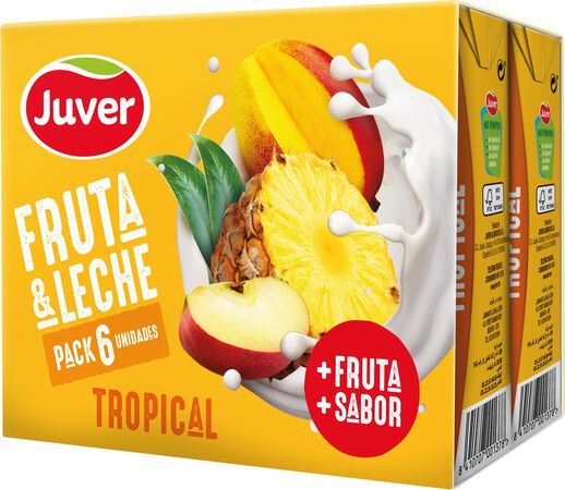 Bebida de fruta y leche Tropical Juver pack 6 200ml