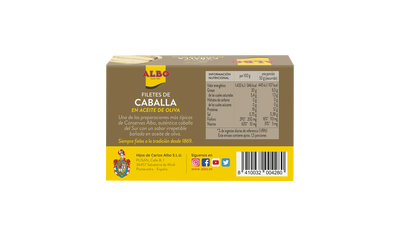 Filetes de caballa en aceite de oliva Albo 85g