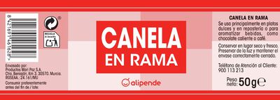Canela en rama Alipende 50g