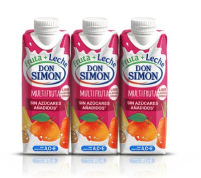 Fruta y leche sin azúcares añadidos multifruta Don Simon