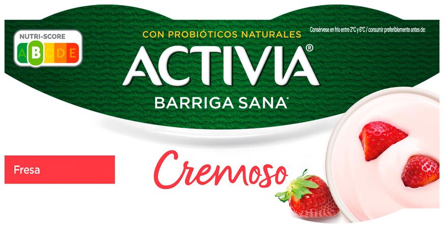 Bífidus Activia cremoso pack 4 fresa