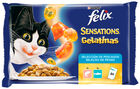 Comida h&uacute;meda gato F&eacute;lix Sensation pescados pack 4