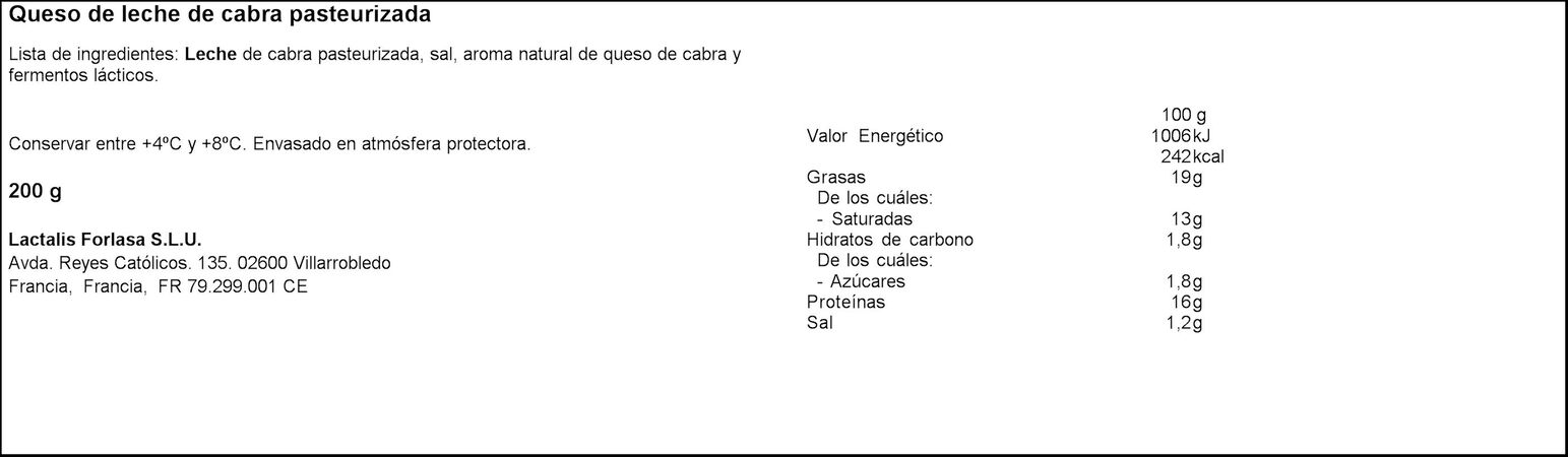 Queso en rulo de cabra ya cortado Président pack 2 de 100g