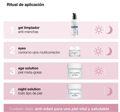 Crema d&iacute;a Bella Aurora 50ml skin solution age piel mixta-grasa con complejo multivitam&iacute;nico