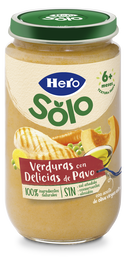 Tarro Hero Solo verduritas delicias de pavo 235g