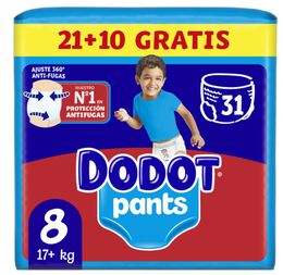 Pañal pants dodot 21+10 uds talla 8