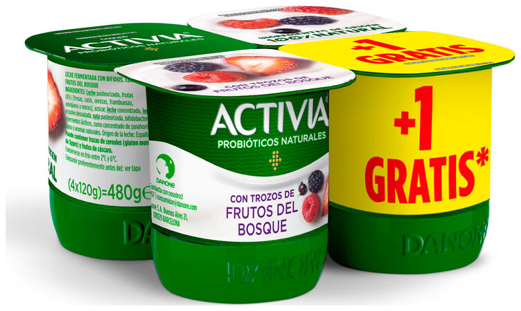 Bfidus Activia pack 4 frutas del bosque