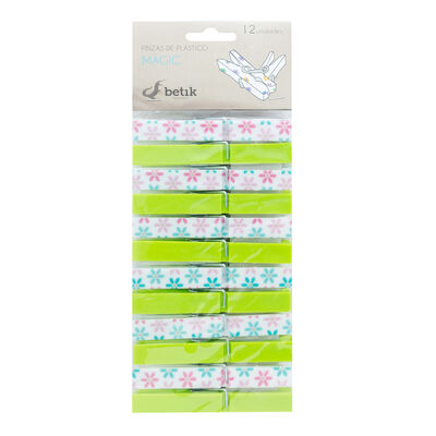 Pinzas de ropa Betik 12 uds plástico