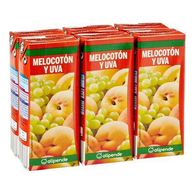 Zumo de melocotón y uva Alipende pack 6