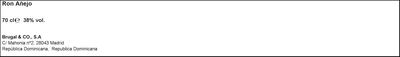 Ron a&ntilde;ejo Brugal 70cl