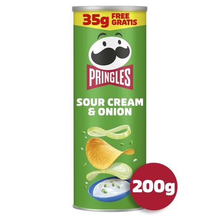 Snack de patatas sour cream & onion Pringles 165g + 35g