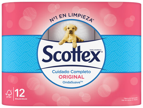 Papel higiénico Scottex 12 rollos original