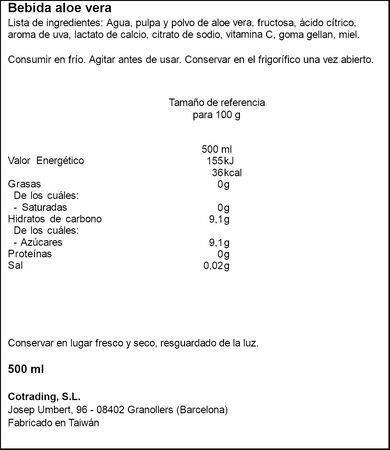 Bebida de aloe vera Aleo 0,5l