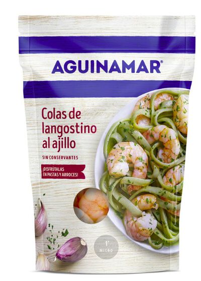 Colas de langostino al ajillo Aguinamar 105g 