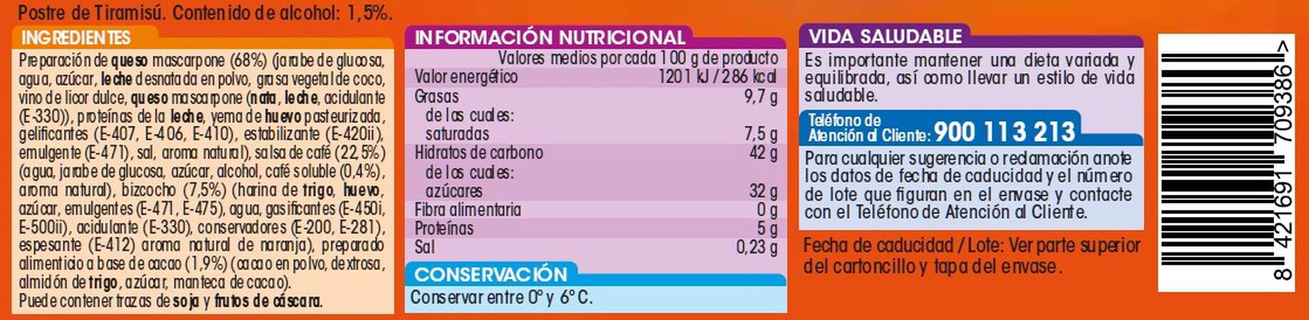 Postre Alipende pack 2 tiramisú