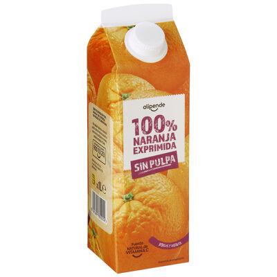 Zumo de naranja 100% exprimida sin pulpa Alipende 1L