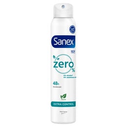 Desodorante Spray Sanex Zero% Extra Control Protección 48H 200Ml