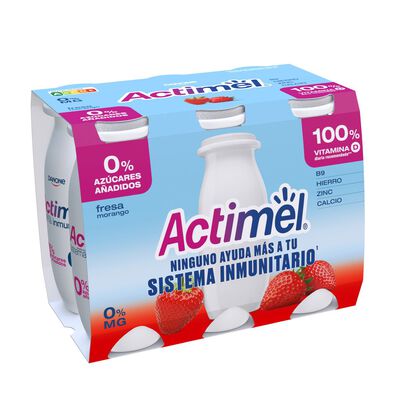 Actimel 0% MG pack 6 sabor fresa