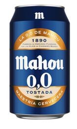 Cerveza sin alcohol Mahou 00 Tostada lata 33cl