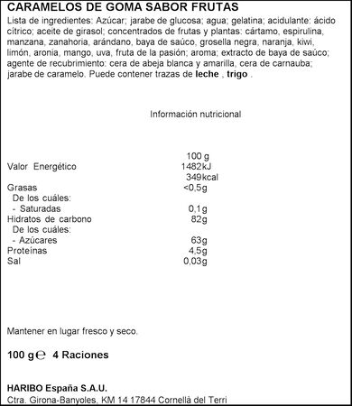 Golosina tropifrutti Haribo 100g