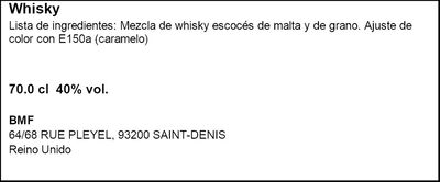 Whisky William Lawson 70cl Escocia