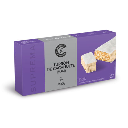 Turrón de cacahuete (MANÍ) Castillo de Jijona 200g