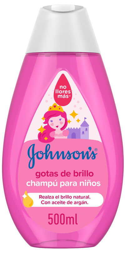 Champú infantil Johnson's 500ml gotas brillo