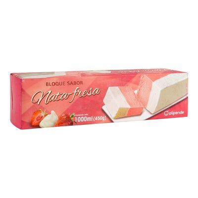 Helado bloque Alipende nata y fresa 1l