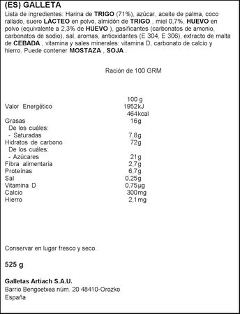 Galleta Chiquil&iacute;n 525g