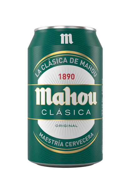 Cerveza rubia Mahou Cl&aacute;sica lata 33cl