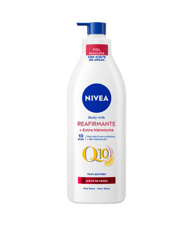 Body milk q10 Nivea 400 ml reafirmante piel madura aceite de argan