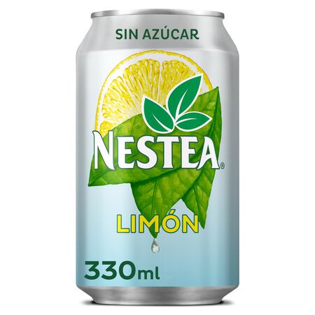 Refresco té negro Nestea sin azúcar lata 33cl limón