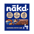 Barritas sin az&uacute;car a&ntilde;adido Nakd 4u blueberry muffin