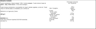 Semillas s&eacute;samo tostado ecol&oacute;gico Ecocesta 250g