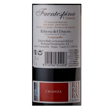 Vino tinto DO Ribera del Duero Fuentespina crianza