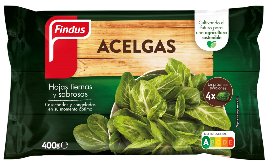 Acelgas en hojas Findus 400g