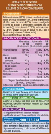 Cereales rellenos de cacao y avellana sin gluten Alipende 500g