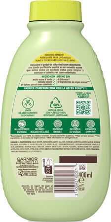 Champ&uacute; purificante Garnier Original Remedies 400ml arcilla suave y limon